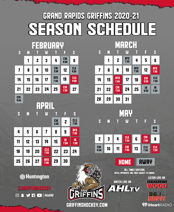 Belated: Grand Rapids Griffins release 2020-2021 schedule – The Malik ...